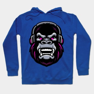 Music listening gorilla Hoodie